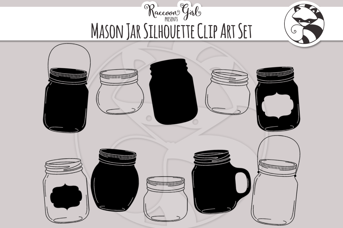 Mason Jar Silhouettes ~ Illustrations on Creative Market