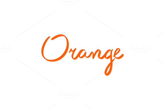 Vector Typography And Orange