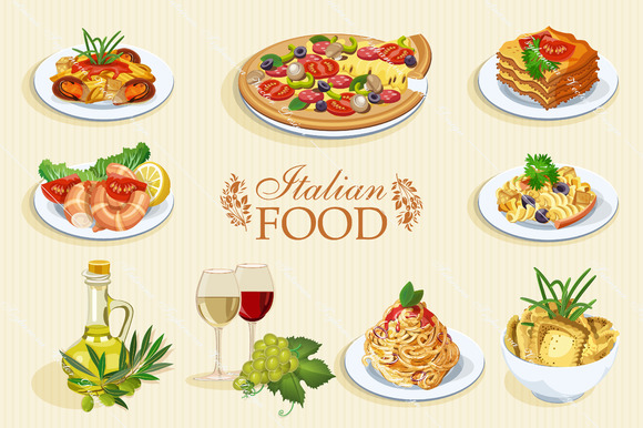 Set Of Italian Food Icons Cuisine Set Of Italian Food Icons Cuisine