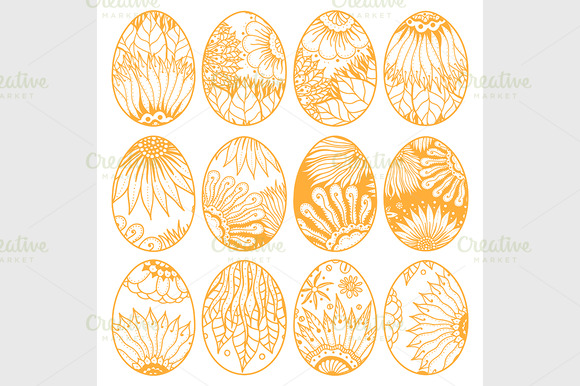 Hand Drawn Easter Eggs
