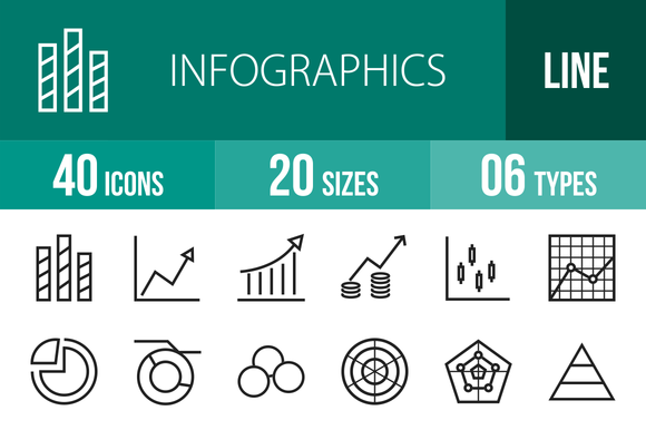 40 Infographics Line Icons 40 Infographics Line Icons