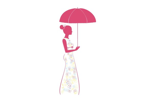 Silhouette Woman With Umbrella