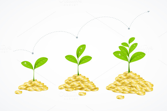 Money Tree Concept Vector Money Tree Concept Vector