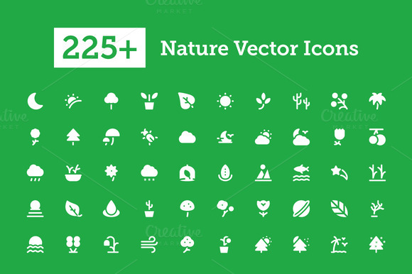 225 Nature Vector Icons