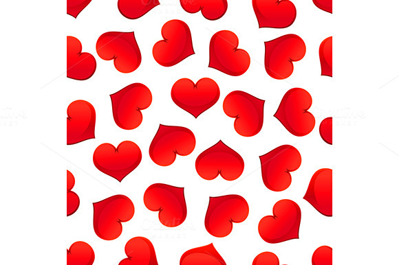 Red Hearts Seamless Pattern Red Hearts Seamless Pattern