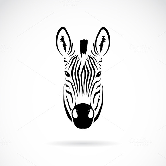 Vector Image Of An Zebra Head