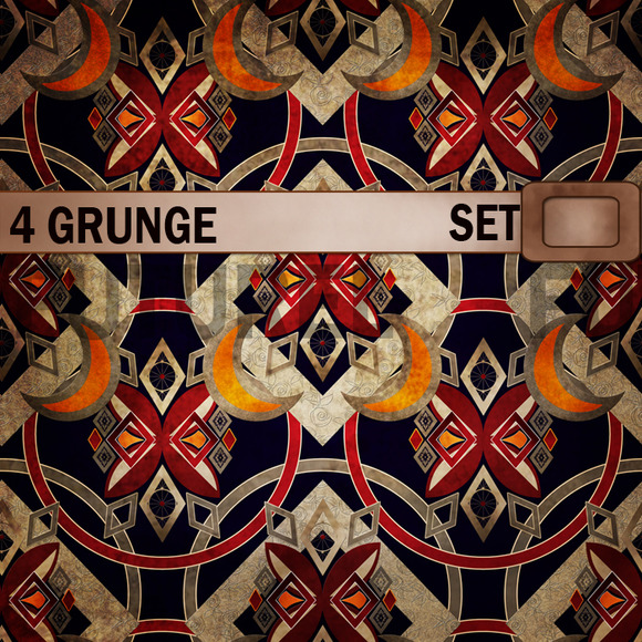Set Of 4 Grunge Textures Set Of 4 Grunge Textures