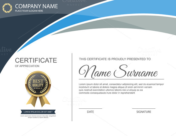 Vector Certificate Template 10 In 1 Vector Certificate Template 10 In 1