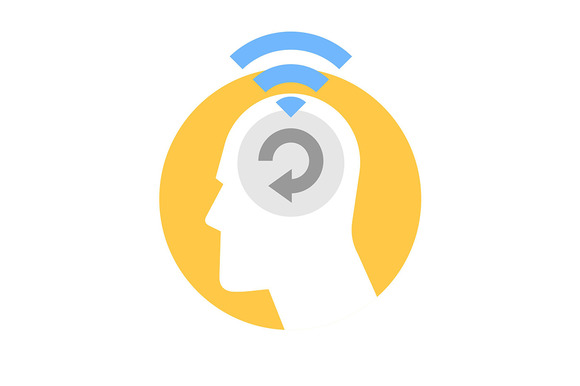 Icon Of Human Brain Thinking Process Icon Of Human Brain Thinking Process