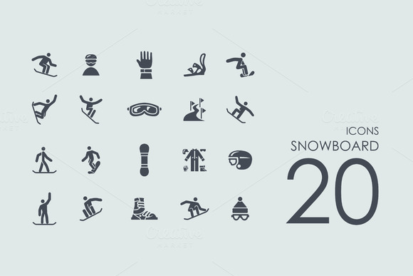 20 Snowboard Icons 20 Snowboard Icons