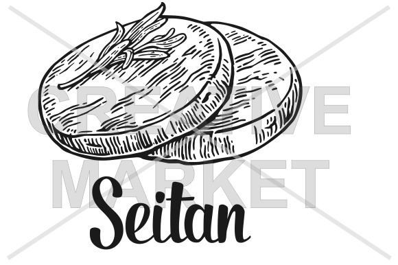 Seitan Vector Vintage Engraved Seitan Vector Vintage Engraved