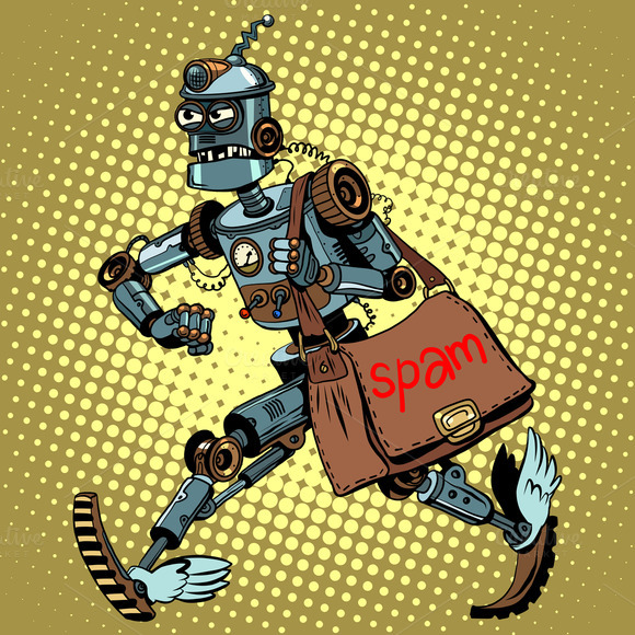 Electronic Spam Robot Postman Email Electronic Spam Robot Postman Email
