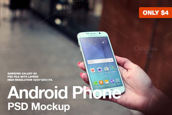 Samsung Galaxy S6 PSD Mockup Samsung Galaxy S6 PSD Mockup