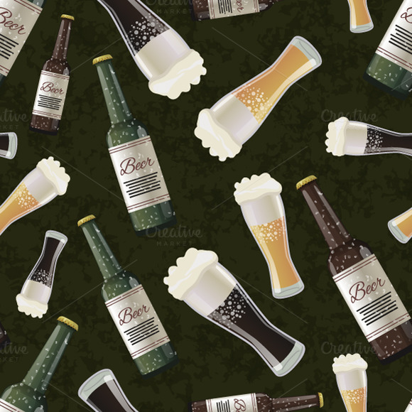 Bottles And Glasses Of Beer Bottles And Glasses Of Beer