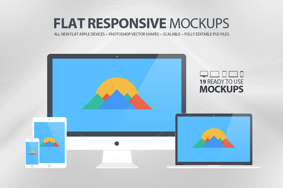 All New Flat Responsive Mockups All New Flat Responsive Mockups