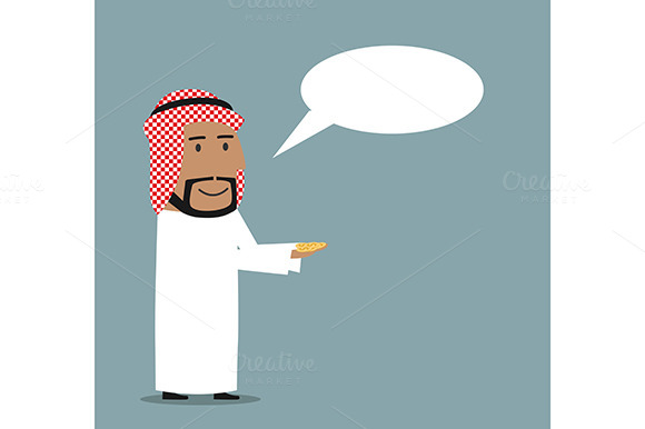 Happy Cartoon Arabian Businessman Happy Cartoon Arabian Businessman