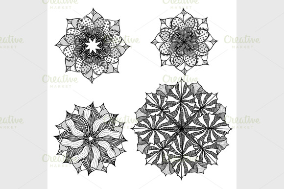 Geometric Circular Ornament Set Geometric Circular Ornament Set
