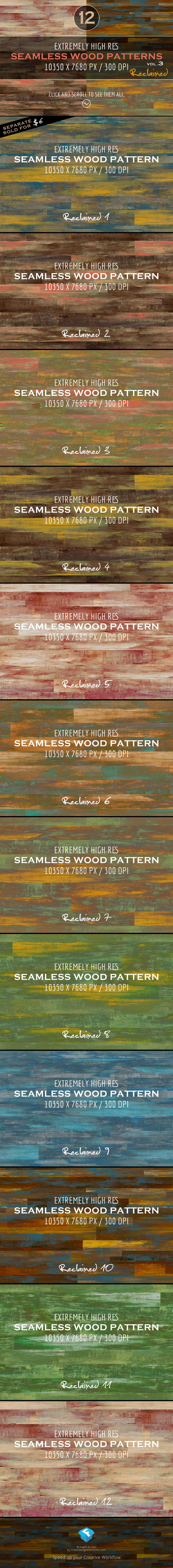 Extremely HR Seamless Wood Patterns