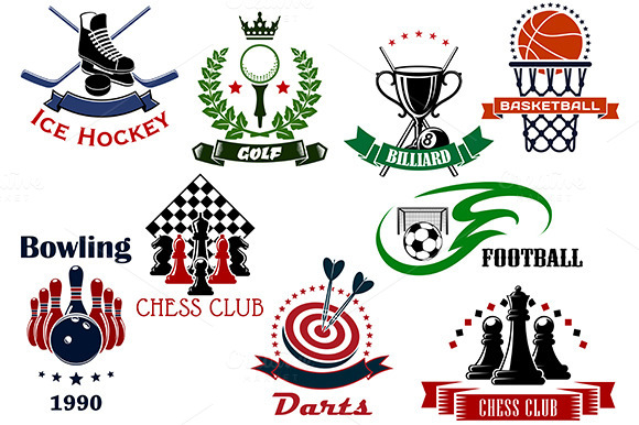 Sport Emblems Icons And Symbols Sport Emblems Icons And Symbols