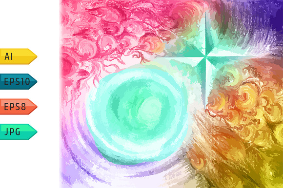 Cosmo Pattern With Planet And Stars Cosmo Pattern With Planet And Stars