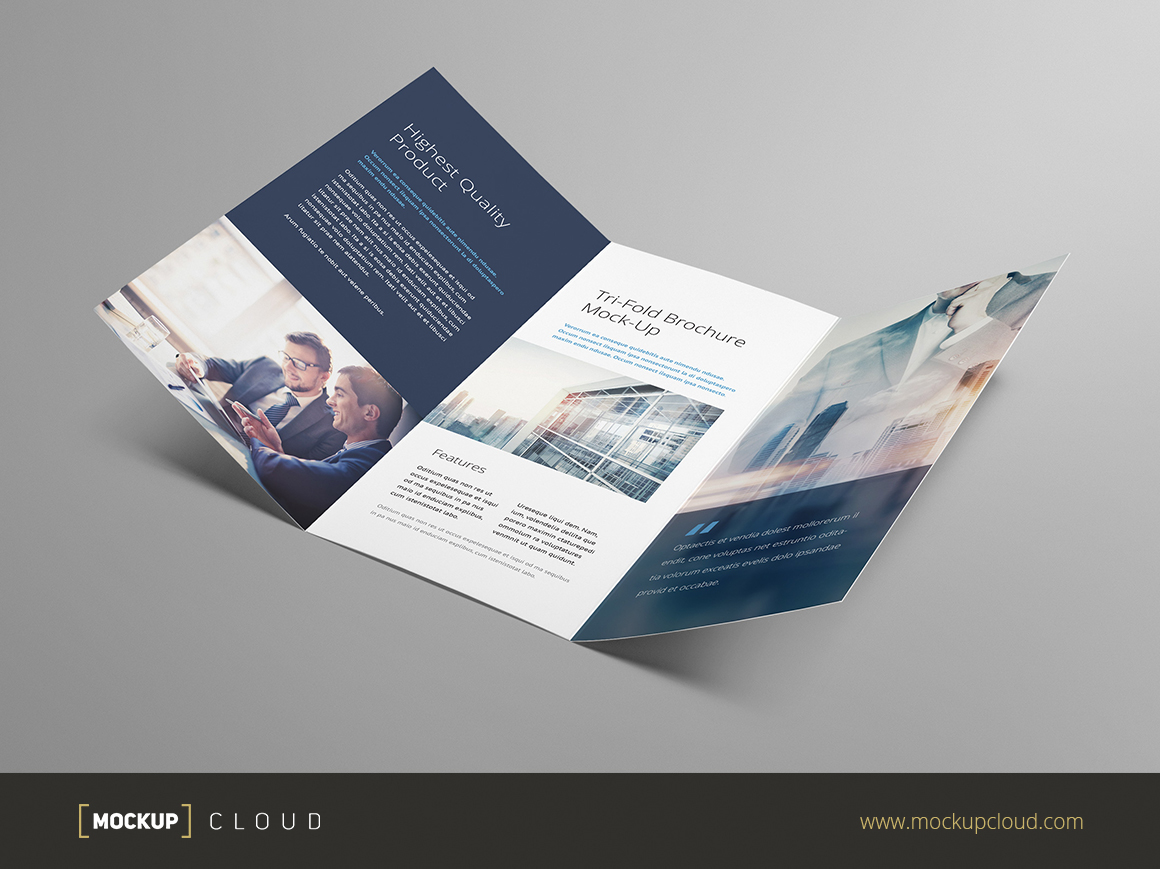 tri fold brochure mock up product mockups on creative market how to create trifold brochure