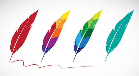 Vector Group Of Feathers Vector Group Of Feathers