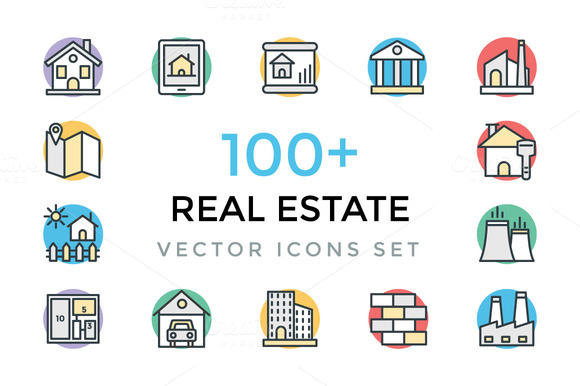 100 Real Estate Vector Icons 100 Real Estate Vector Icons