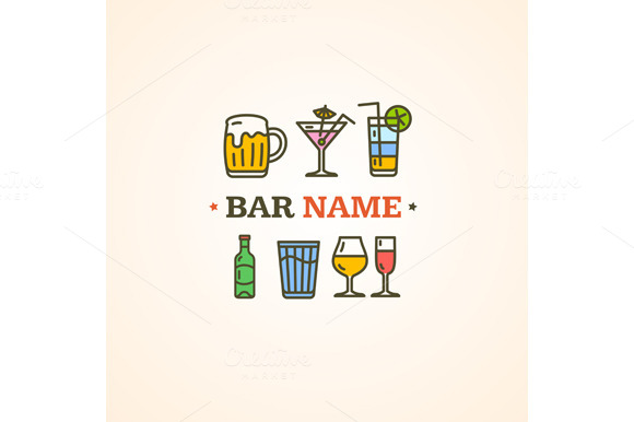 Drink Alcohol Beverage Sign Vector Drink Alcohol Beverage Sign Vector