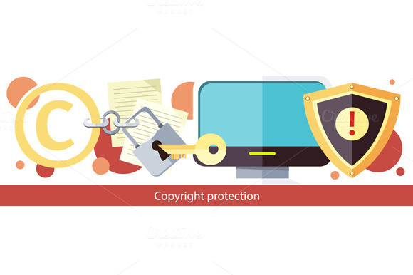Copyright Protection Design Flat