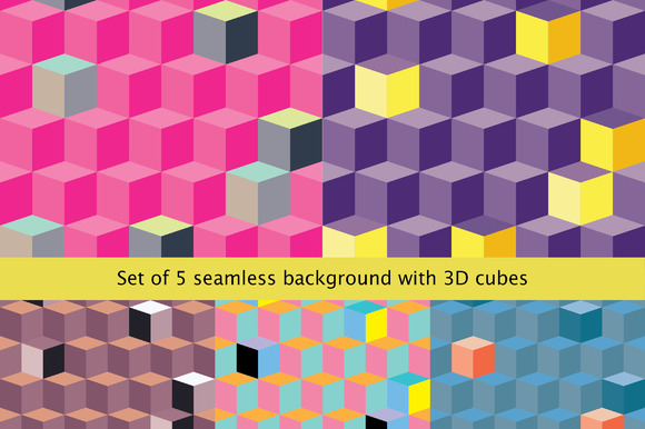 Set Of 5 Seamless Backgrounds Set Of 5 Seamless Backgrounds