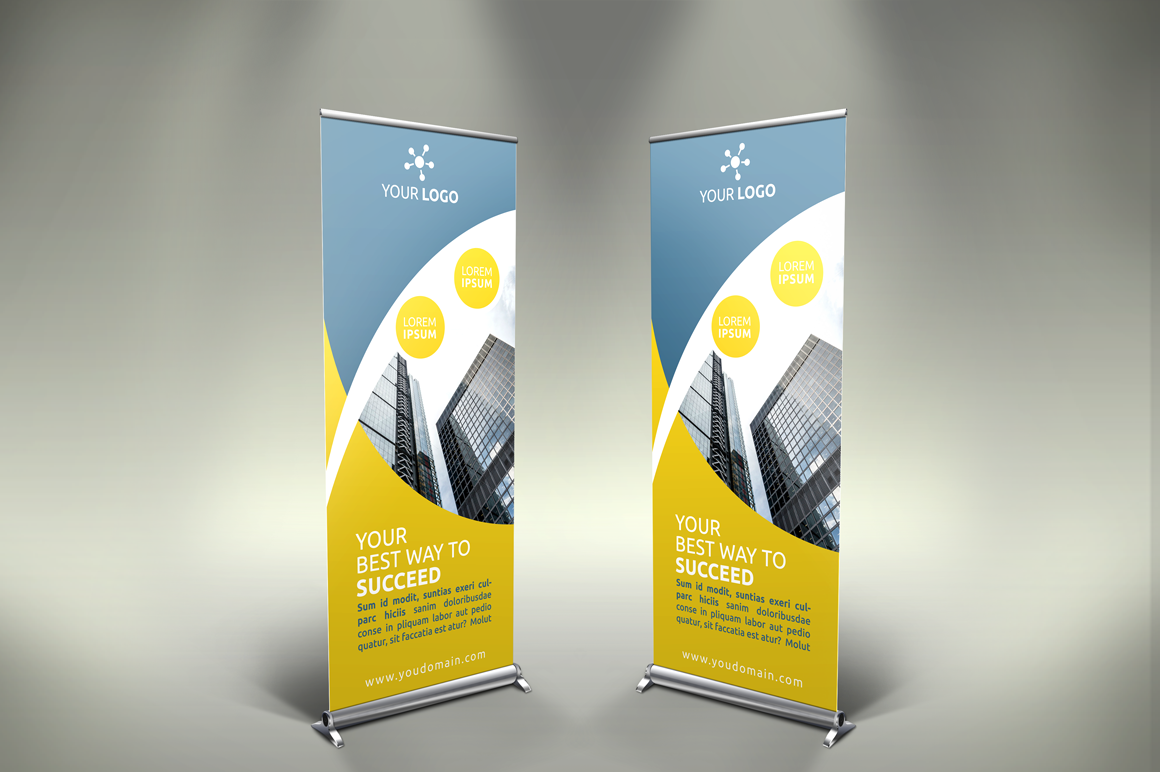 Business Roll-Up Banner - v028 ~ Presentation Templates on Creative Market