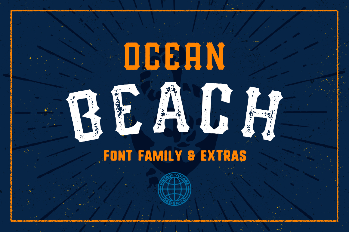 Ocean Beach • Five Fonts ~ Display Fonts on Creative Market