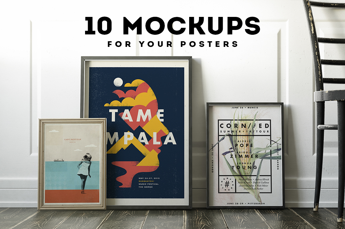 Download Poster Frame Mockup Set ~ Product Mockups on Creative Market