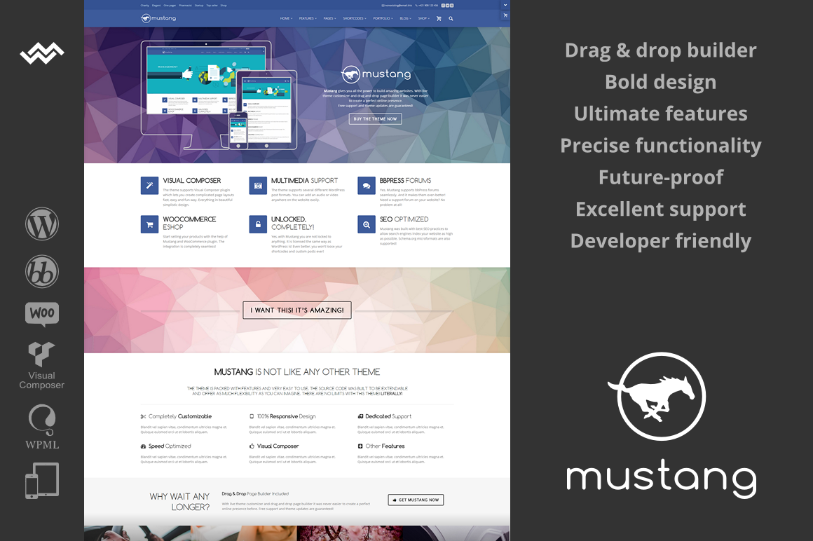 Mustang Multipurpose WordPress Theme - Business - 1