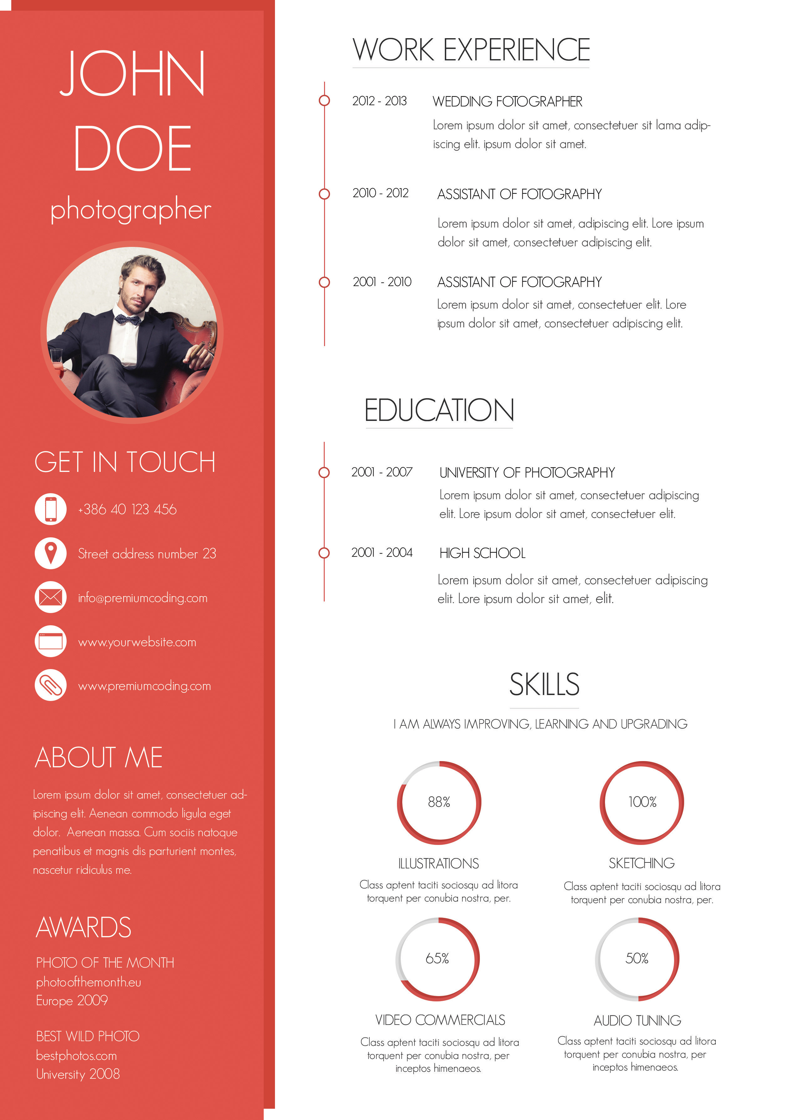 A Colorful and Modern Resume ~ Resume Templates on 