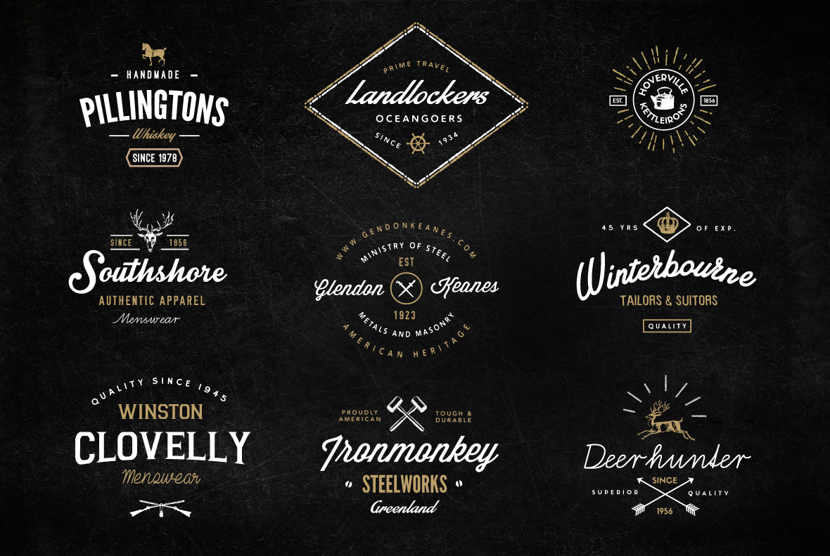 The Handmade Vintage Logo Bundle ~ Logo Templates on Creative Market