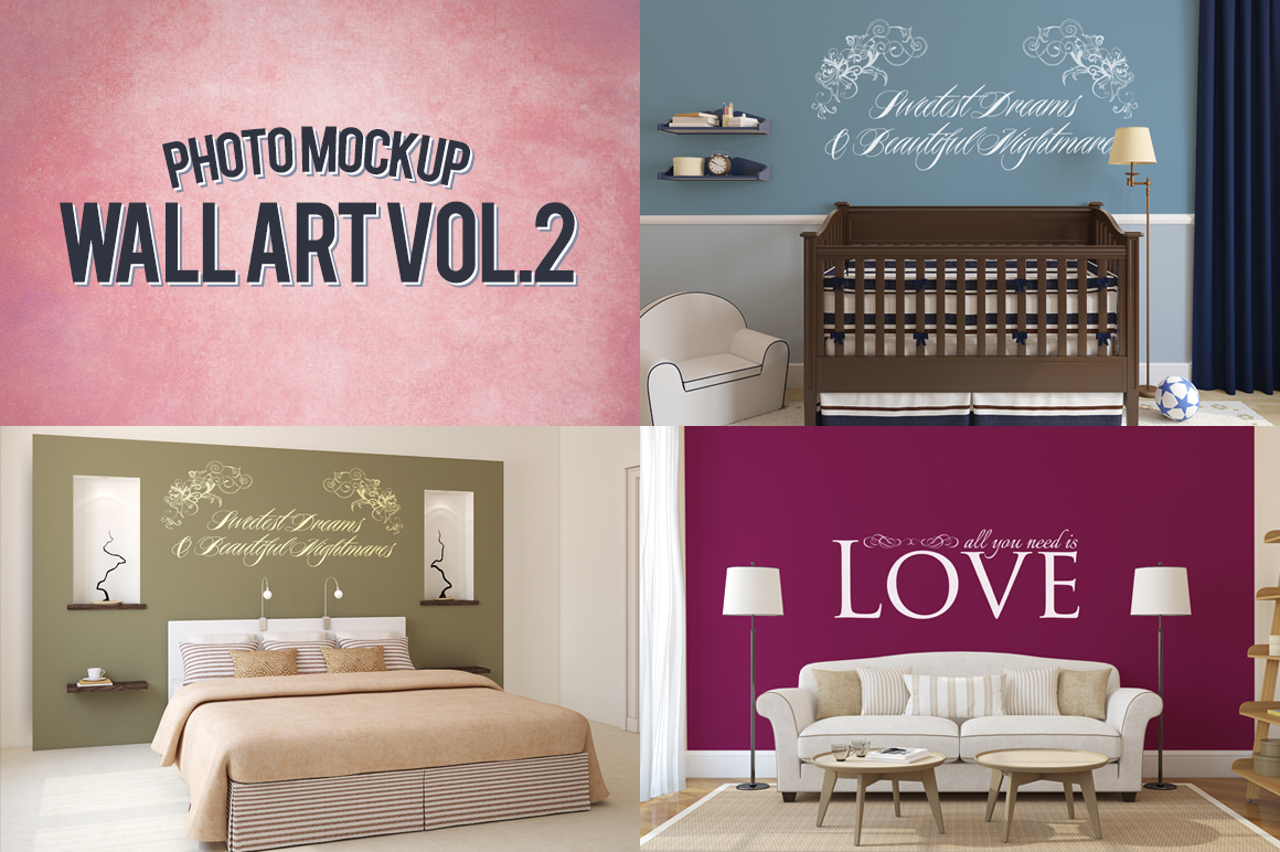 Wall Art Photo Mockups Volume 2 ~ Product Mockups on Creative Market