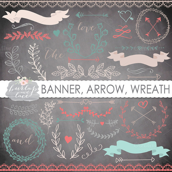 Download Vector laurel, arrow,wreath clipart ~ Illustrations on ...