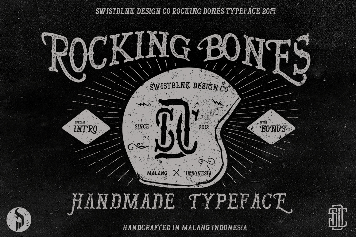 Free Bones Typeface Script Fonts