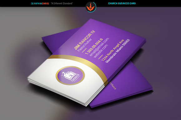 Lavender Church Business Card Business Card Templates On