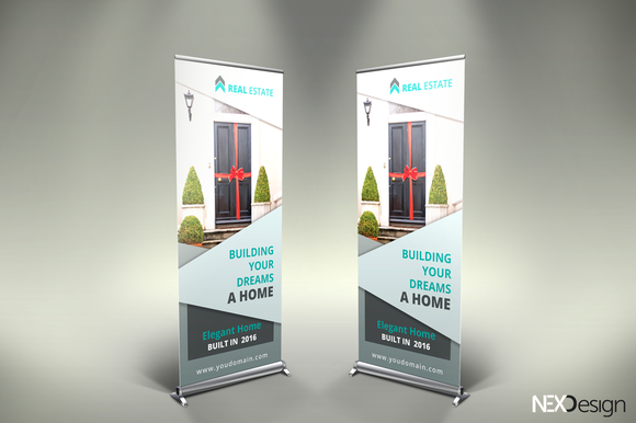  Real Estate Roll Up Banner v40 Flyer Templates on 