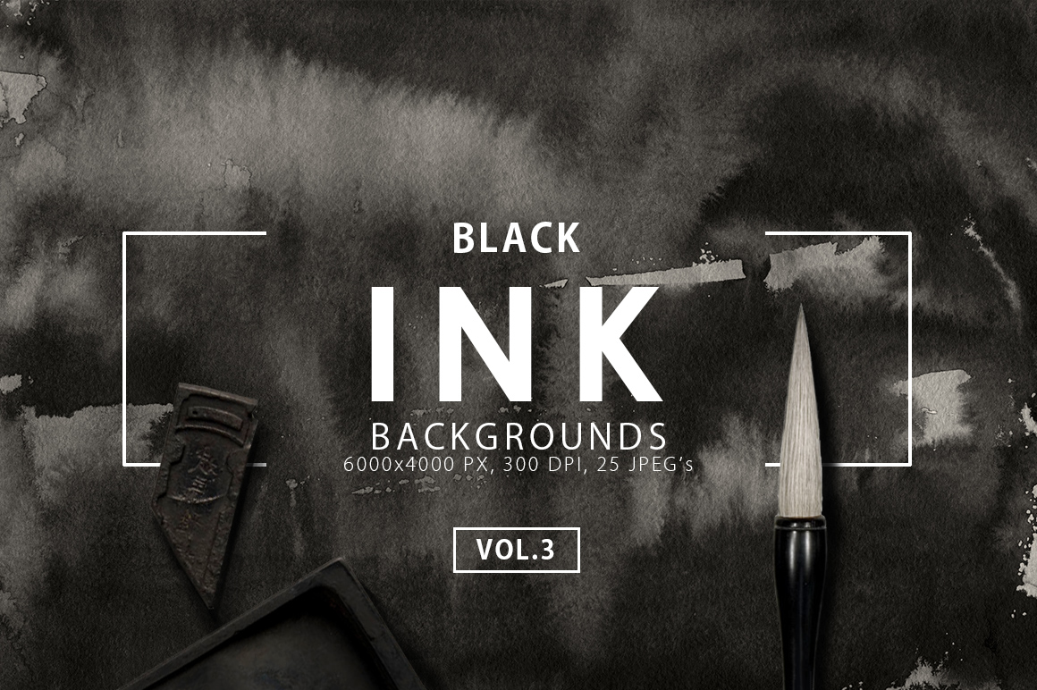 Black Ink Backgrounds Vol. 3 ~ Textures on Creative Market