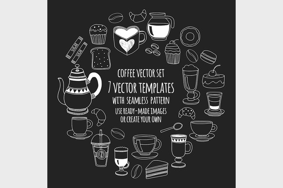 7 Vector Templates Coffee 7 Vector Templates Coffee
