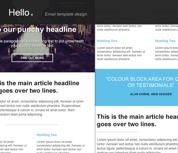 Hello - Email Layout Template Design ~ Templates on Creative Market