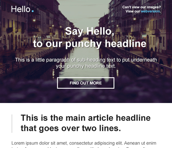 Hello - Email Layout Template Design ~ Templates on Creative Market