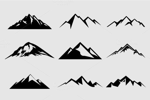 Mountain Shapes For Logos Vol 2 ~ Shapes on Creative Market
