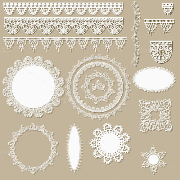 Vector Lacy Scrapbook Design Element Vector Lacy Scrapbook Design Element