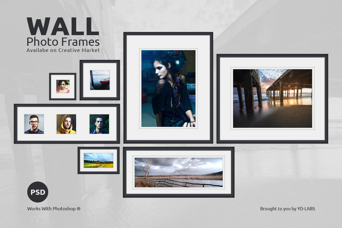 Download Wall Frame Set Updated ~ Product Mockups on Creative Market