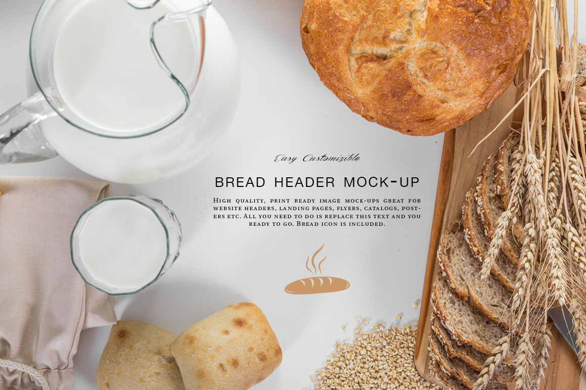 Download Bread Header Mock-up ~ Product Mockups on Creative Market
