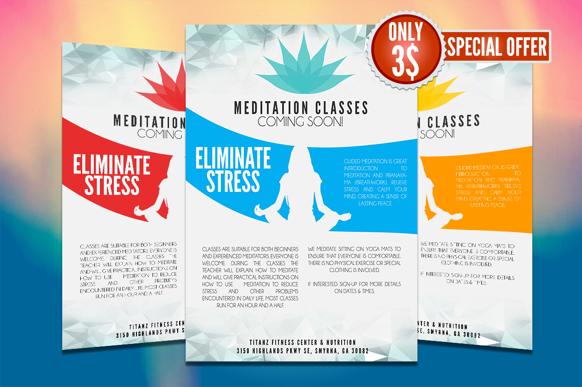 definition goods stationery Creative TEMPLATE FLYER Market Templates YOGA on Flyer ~